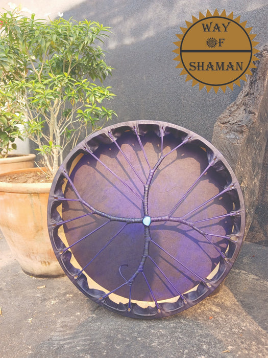 Spiral Wheel Stone-Centred shamanic Drum