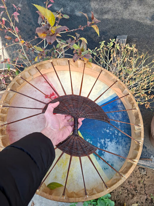 22" Tree of Life Shamanic Drum - Medicine Wheel Design