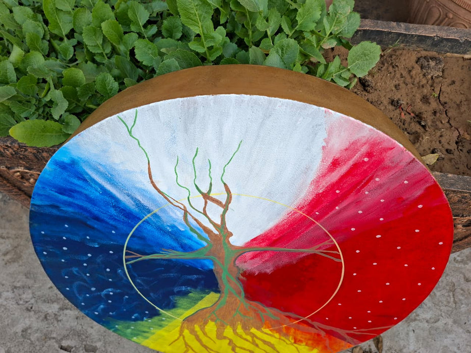 22" Tree of Life Shamanic Drum - Medicine Wheel Design