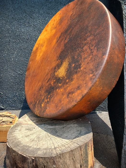 Handcrafted Shamanic Medicine Drum |  Wood & Buffalo Hide
