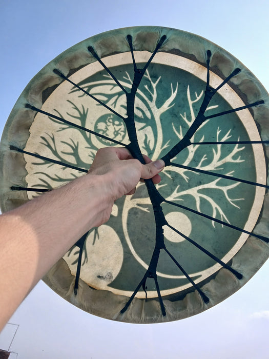 ying yang shamanic drum